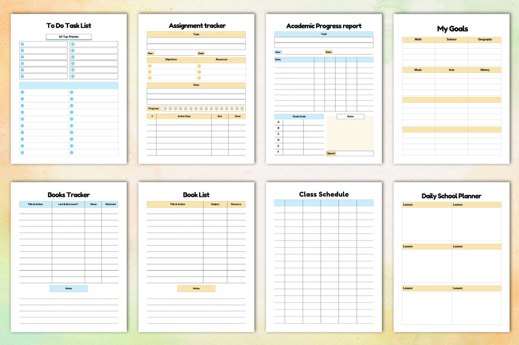 Back to School Planner