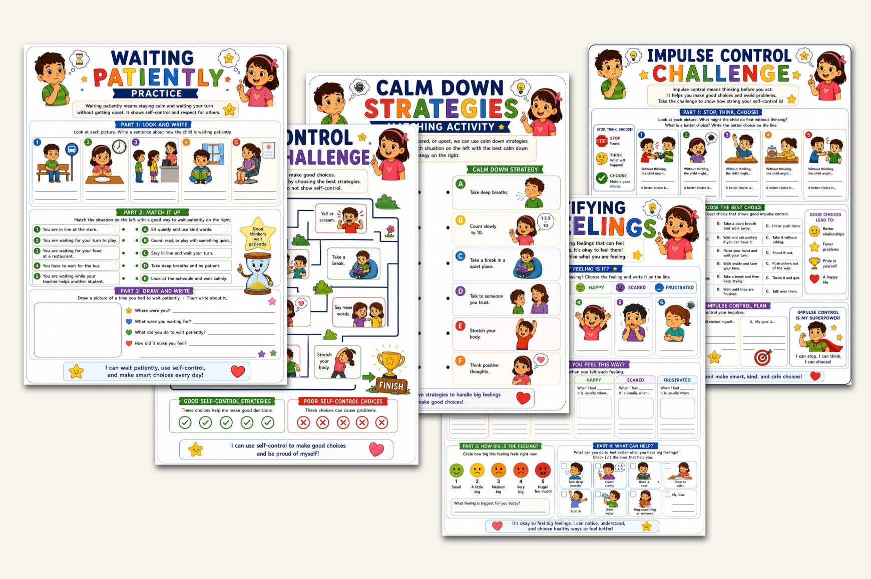 Self Control For Kids Workbook
