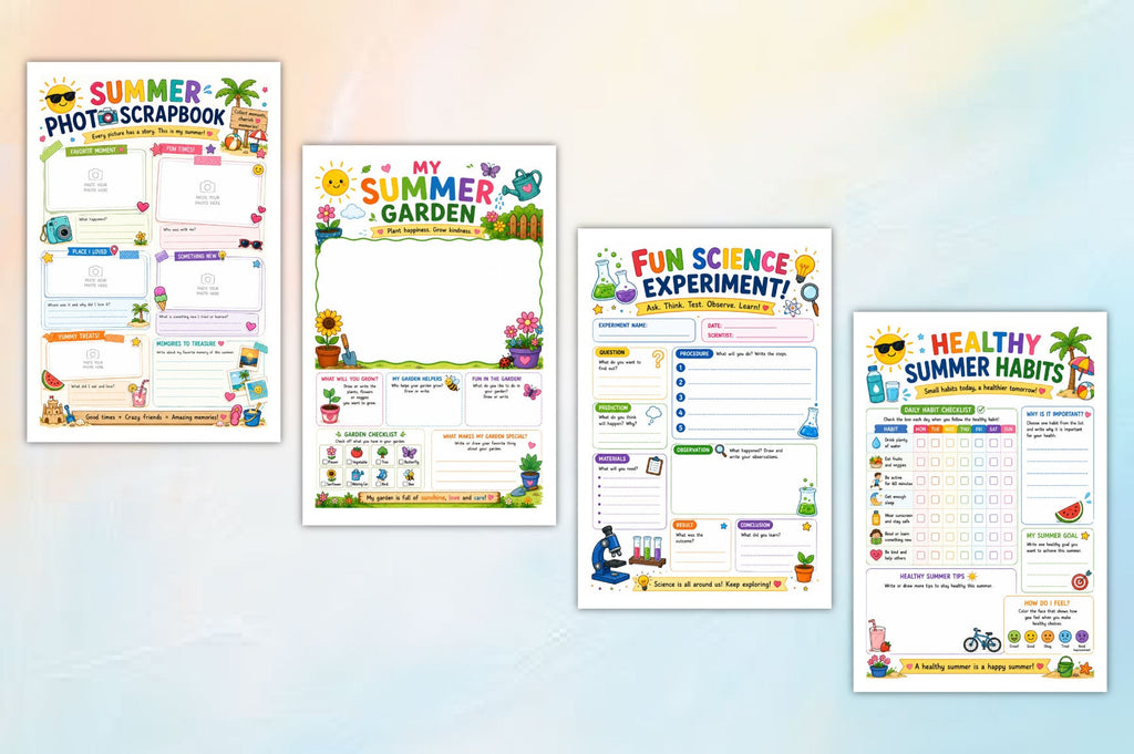 Summer Learning Activity For Kids Journal
