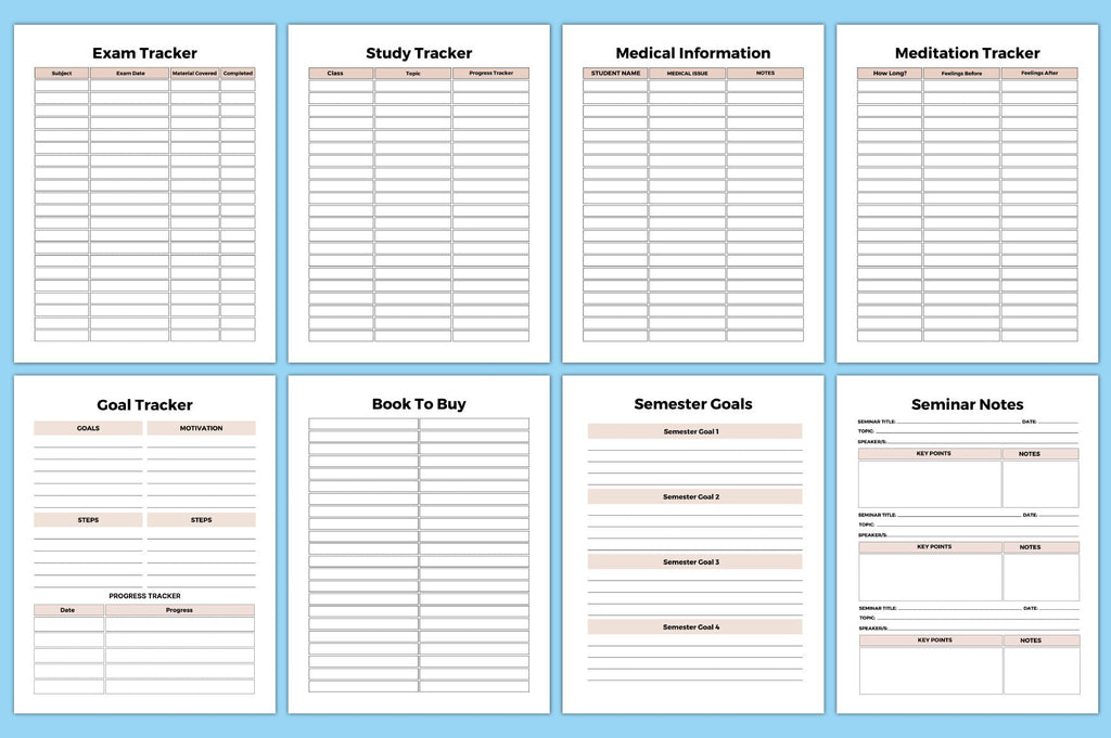 Nursing Student Planner
