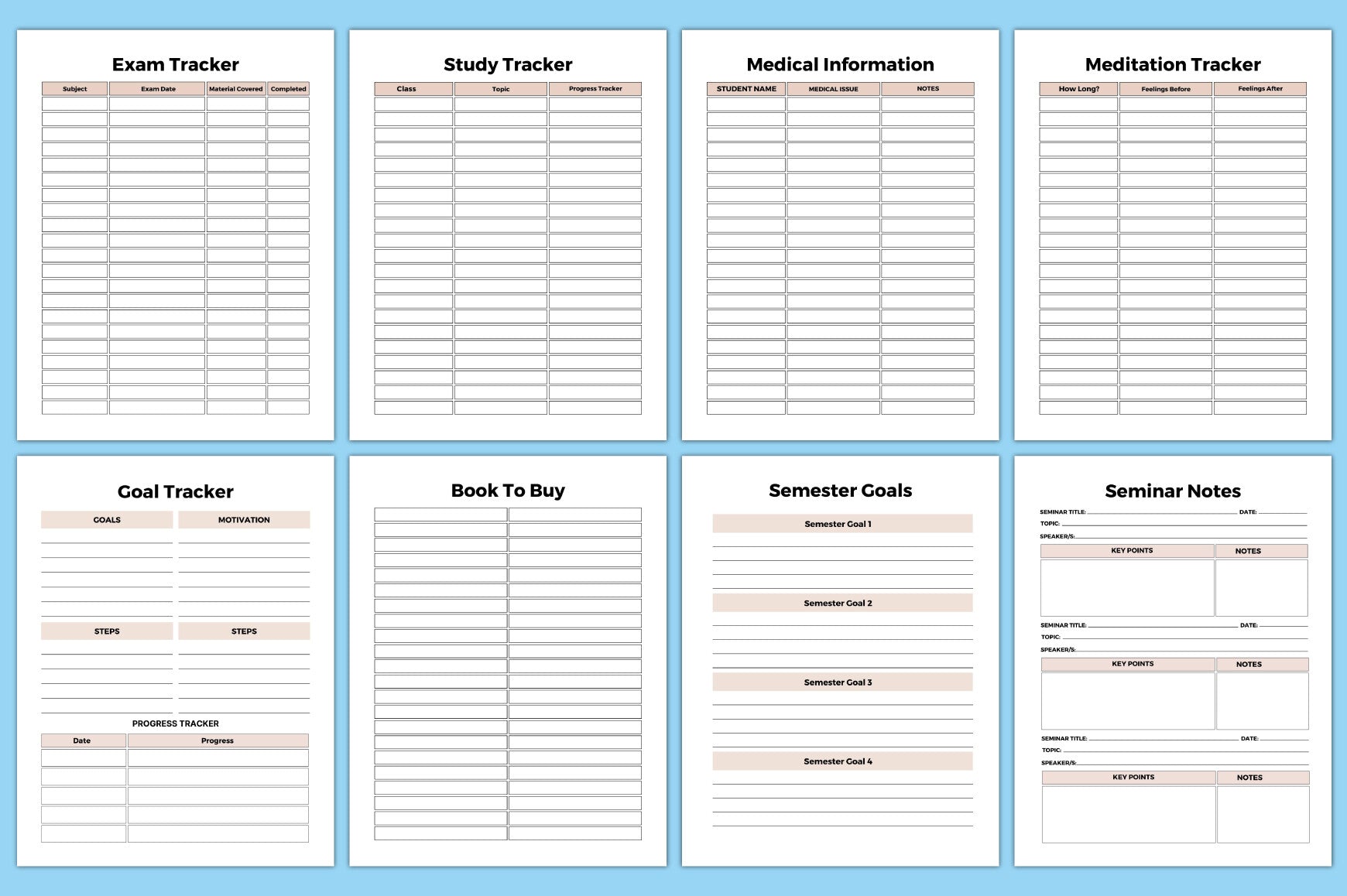 Nursing Student Planner