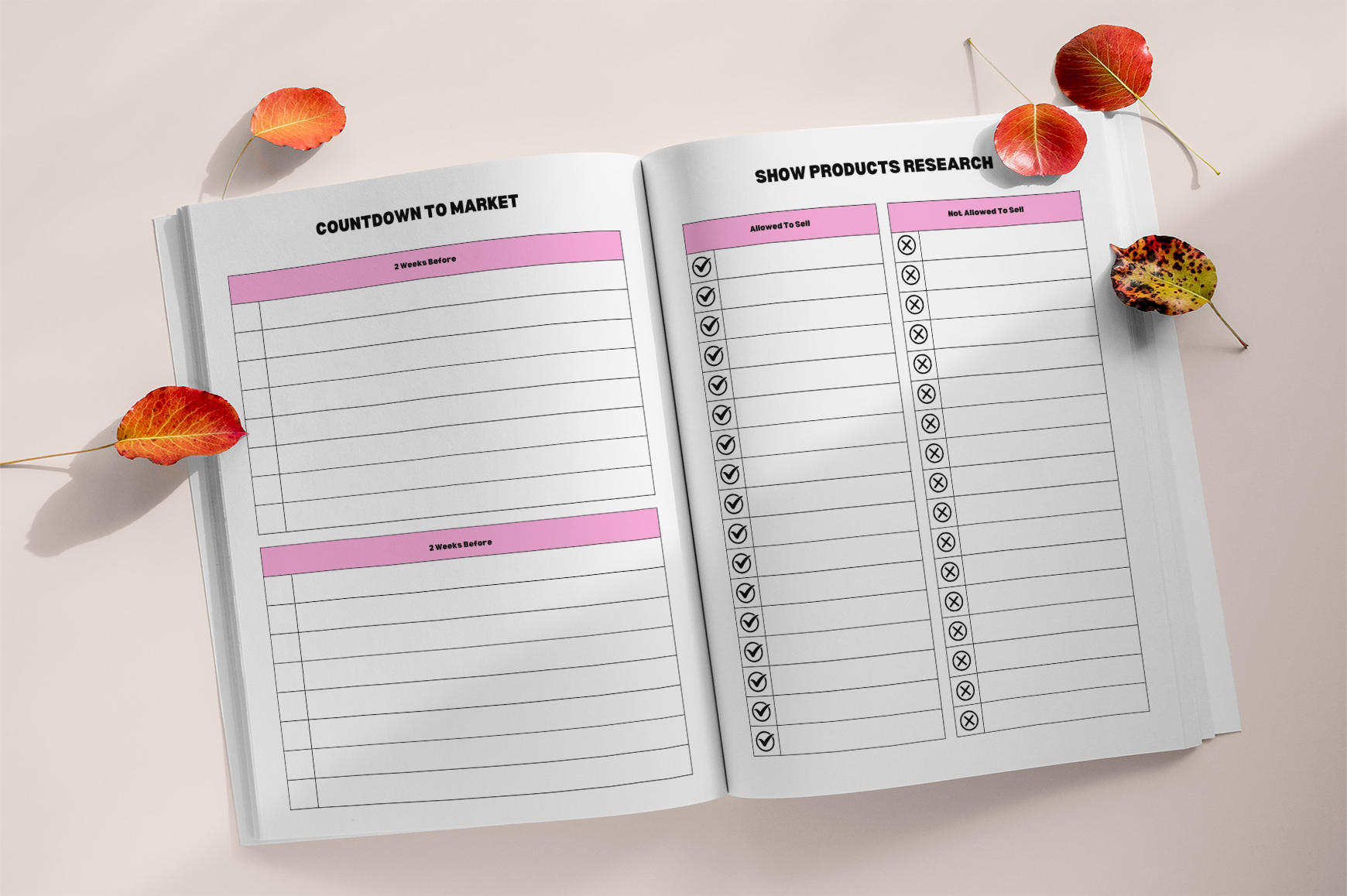 Craft Fair Business Planner
