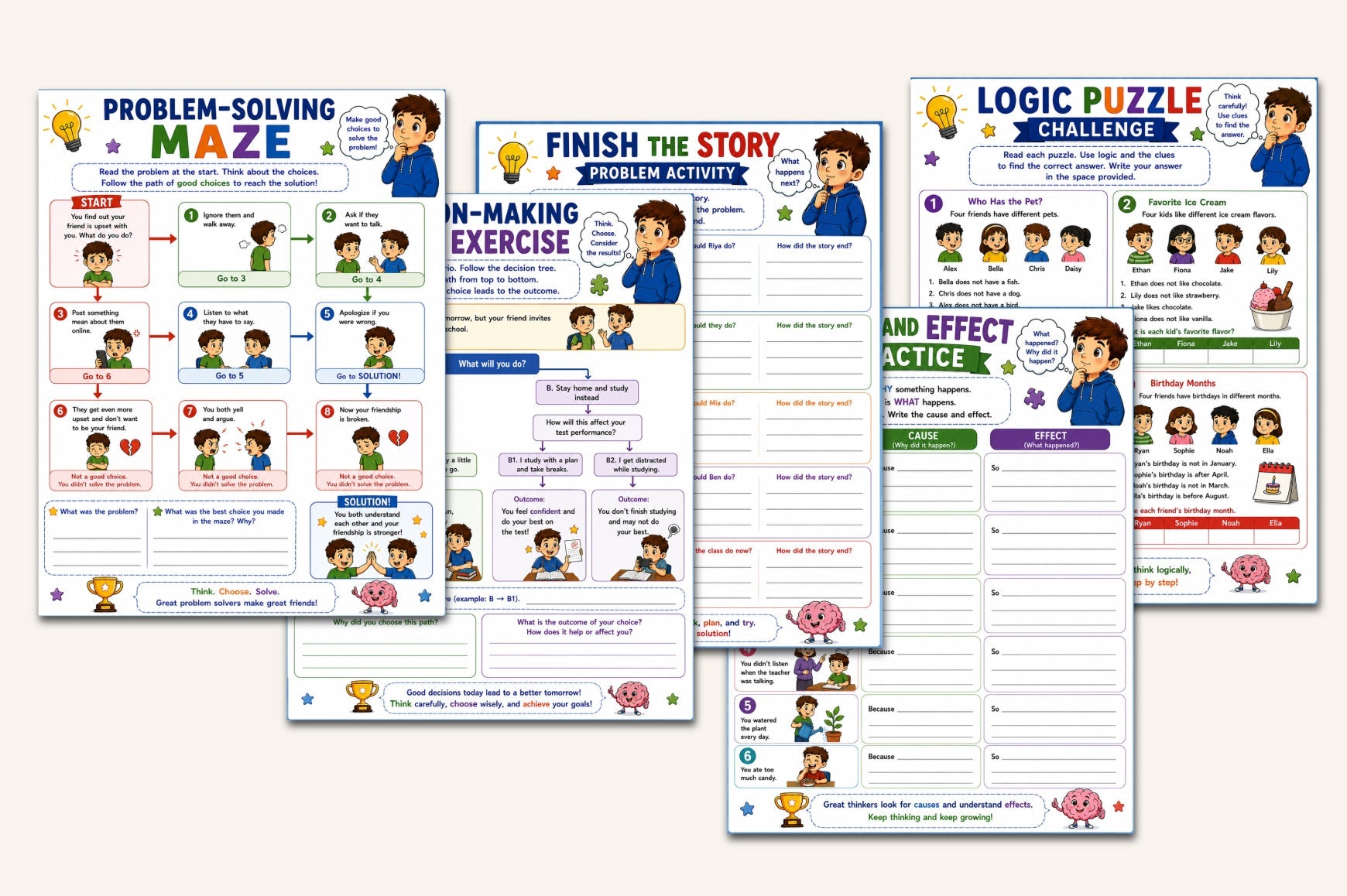Problem Solving For Kids Workbook