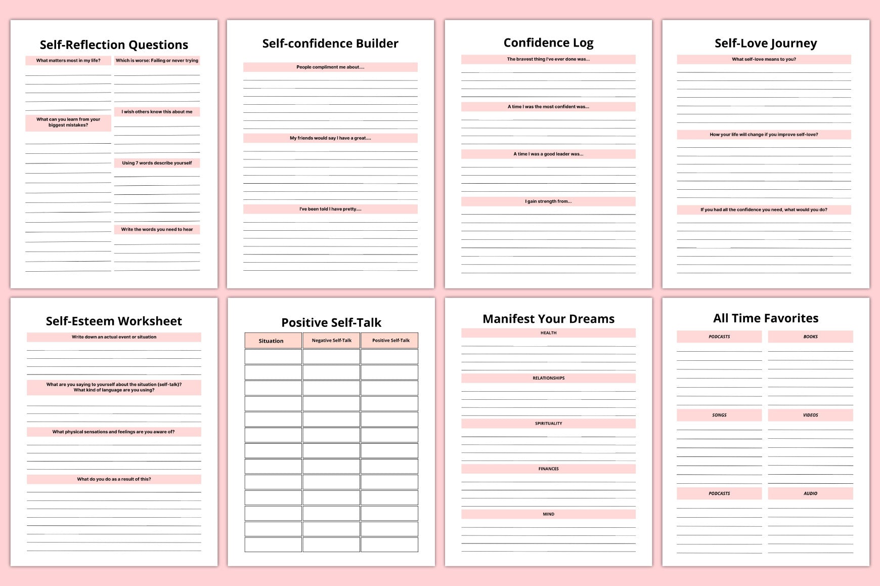 Self Confidence Planner