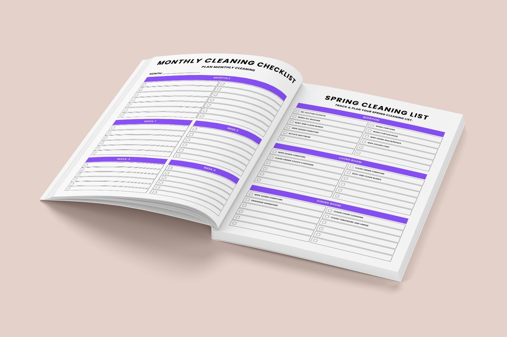 ADHD Cleaning Planner for Effective Organization Printable Pages