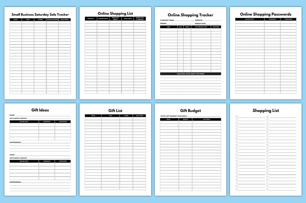 Black Friday Shopping Planner