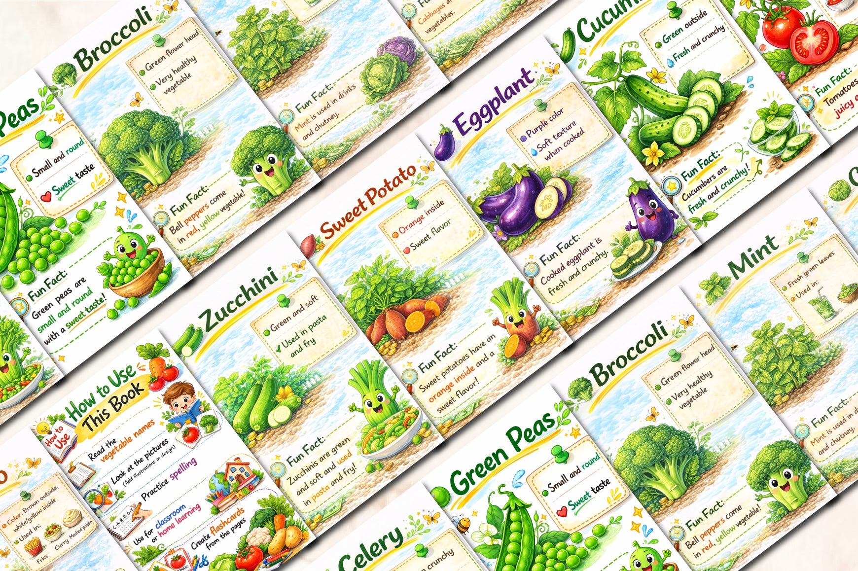 Vegetable Names Chart Planner