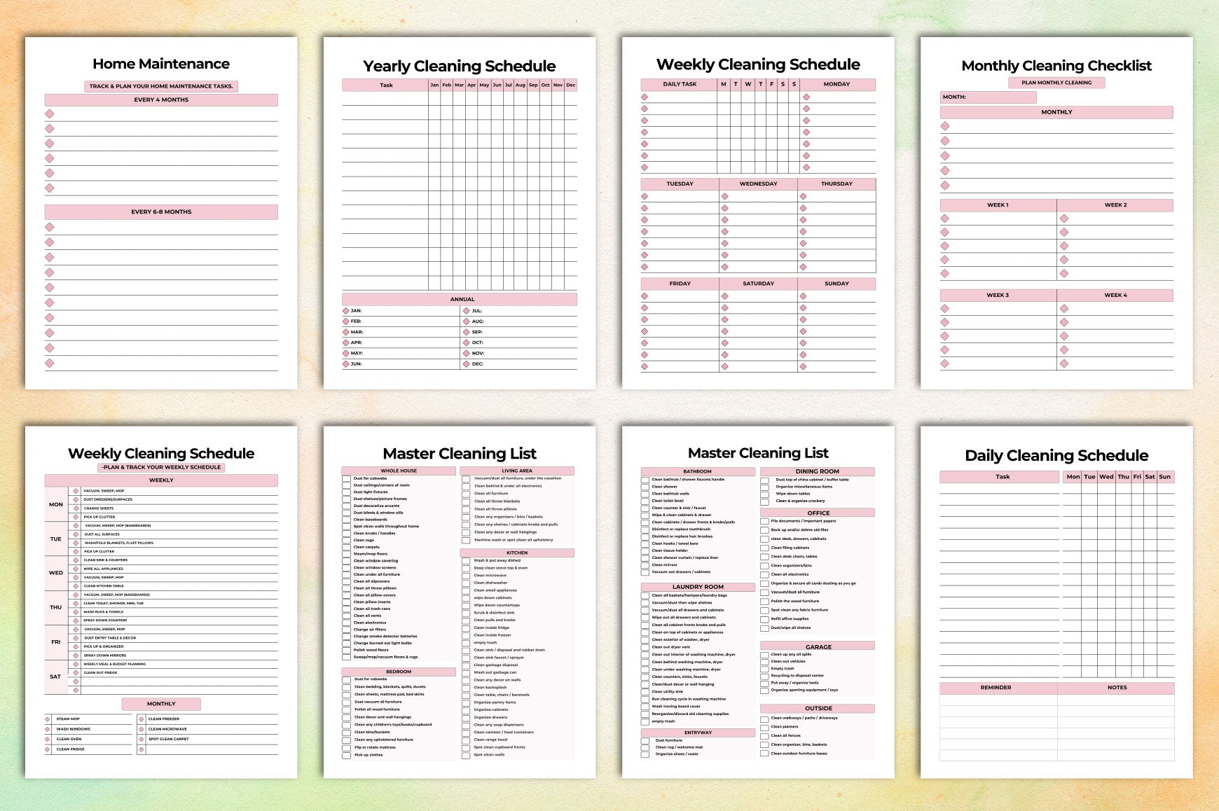 Cleaning Planner Guide