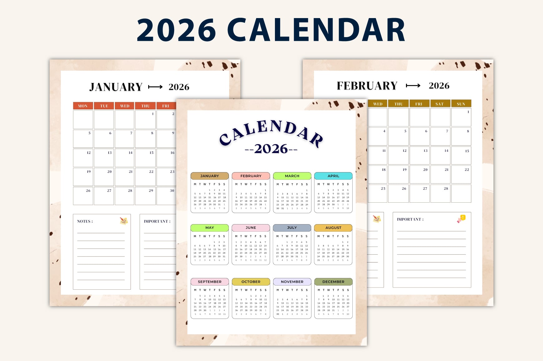 Yearly Daily Weekly Monthly Planner