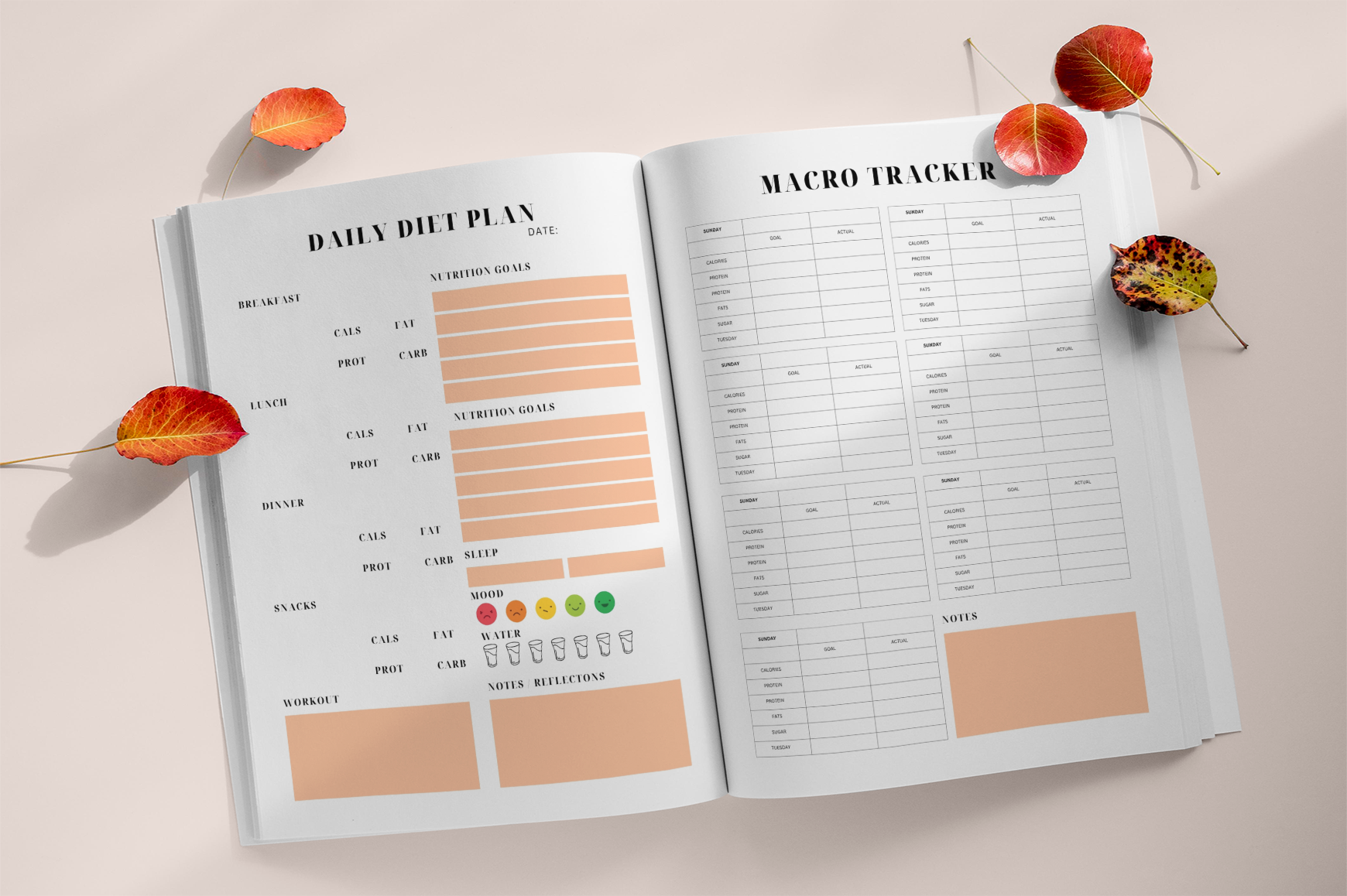 Healthy Lifestyle Fitness Goal Planner
