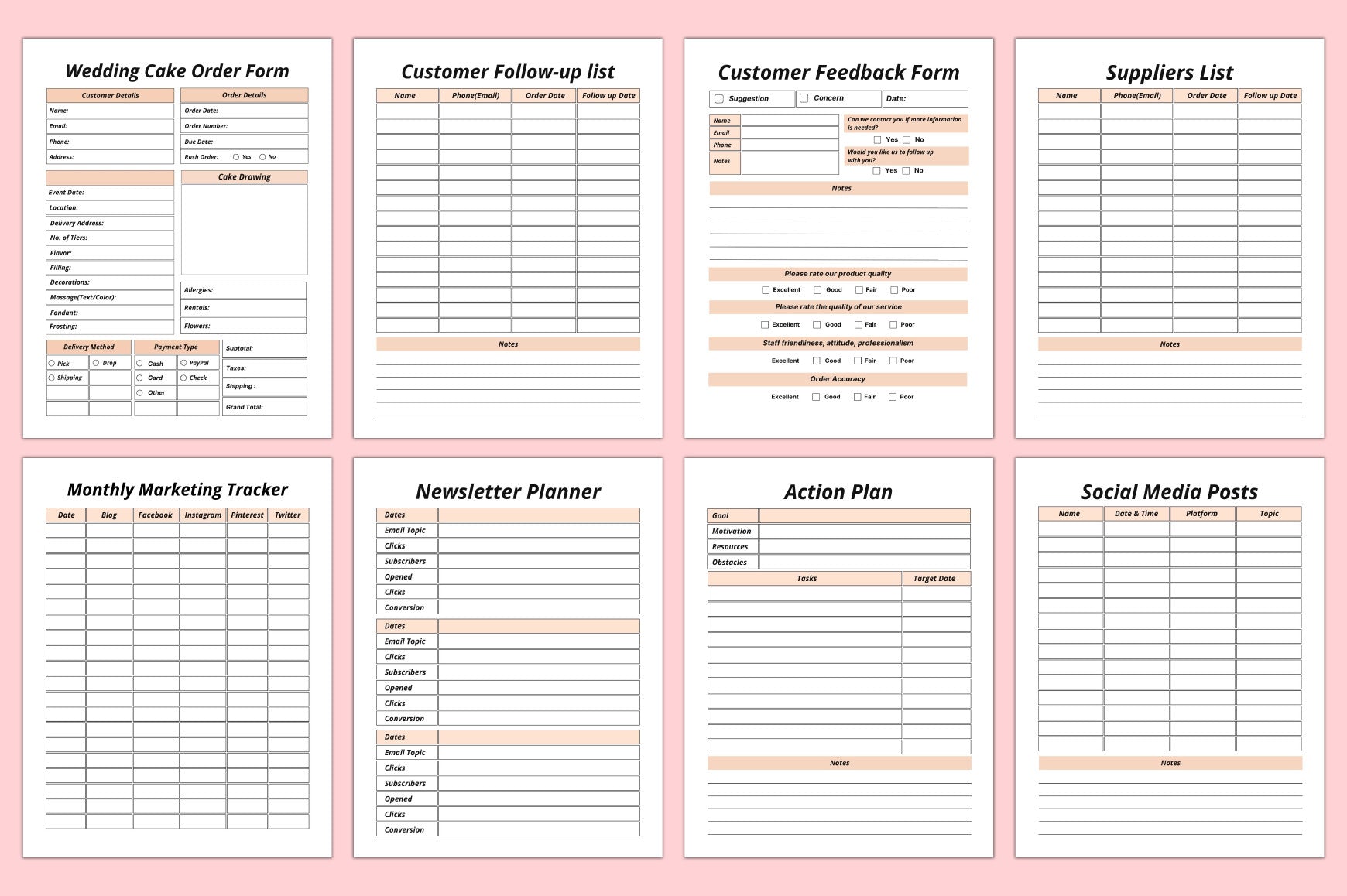 Bakery Business Planner