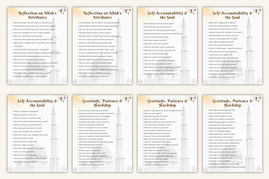 Quranic Thought Journaling Prompts