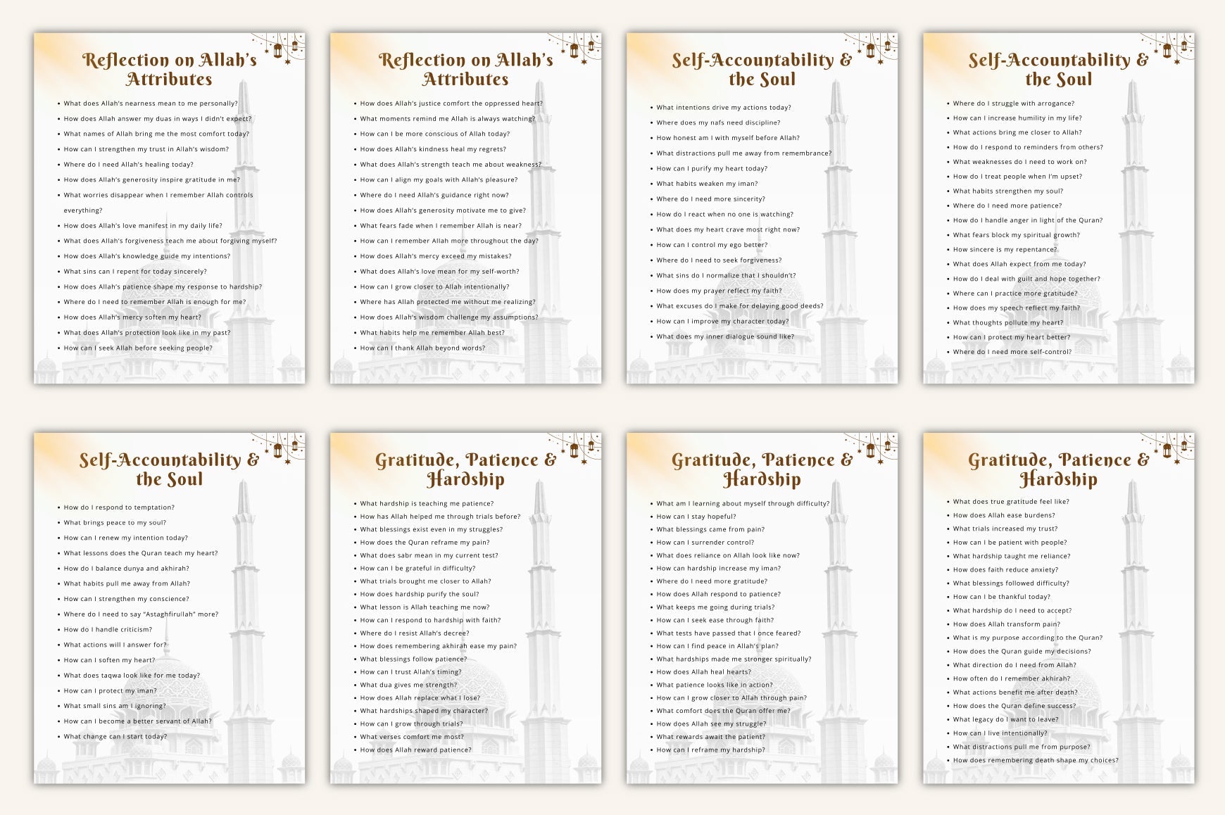 Quranic Thought Journaling Prompts