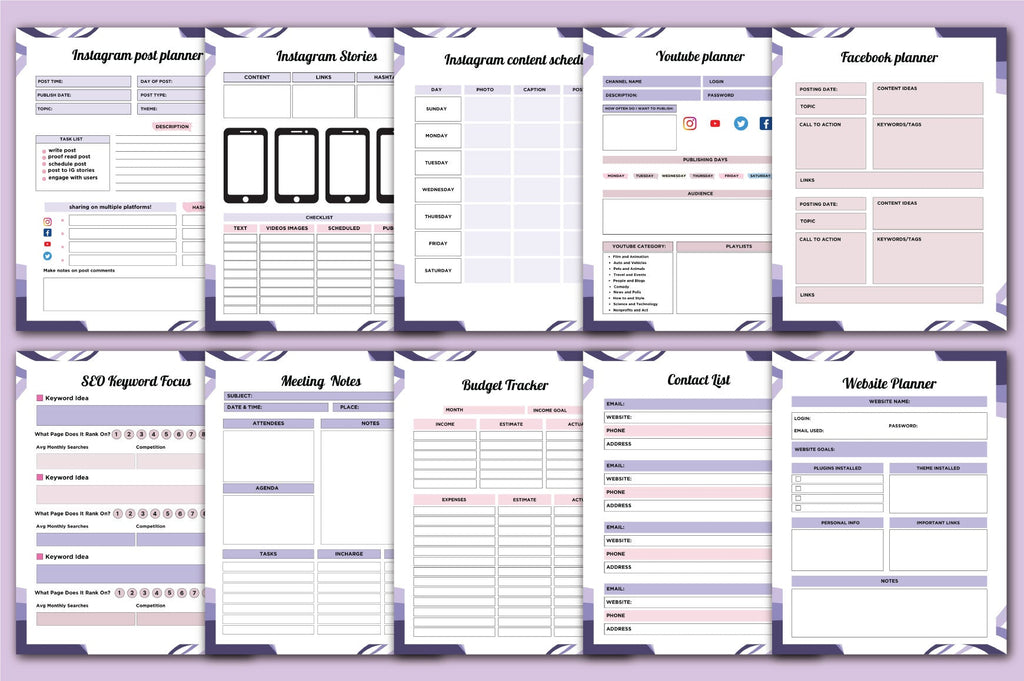 Social Media Marketing Planner