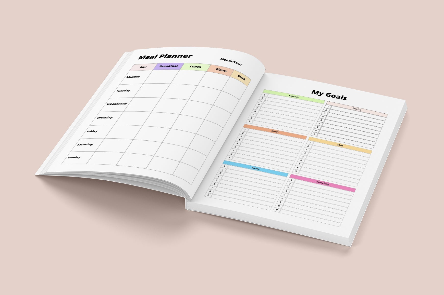 ADHD Daily Activity Planner for Kids Printable Pages