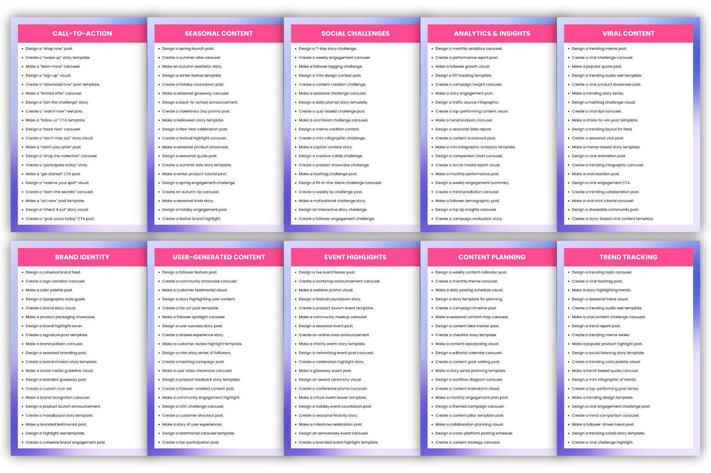 Social Media Prompts