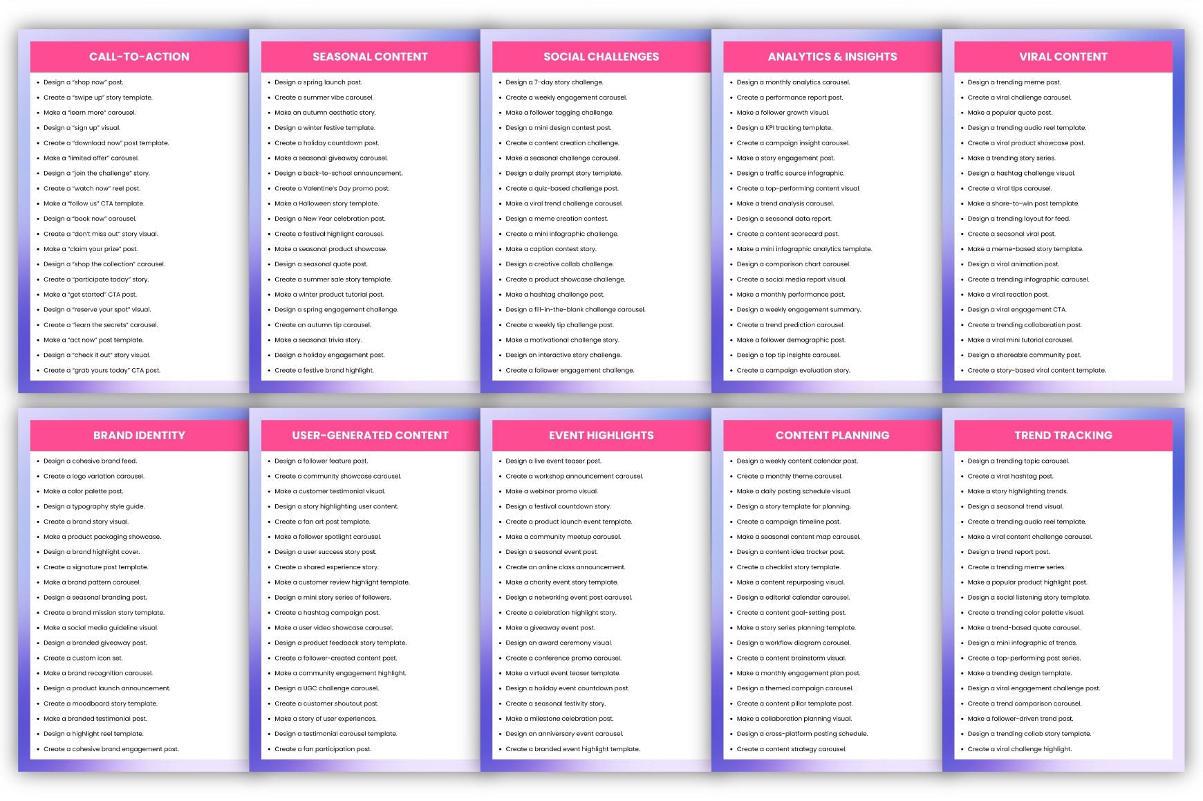 Social Media Prompts