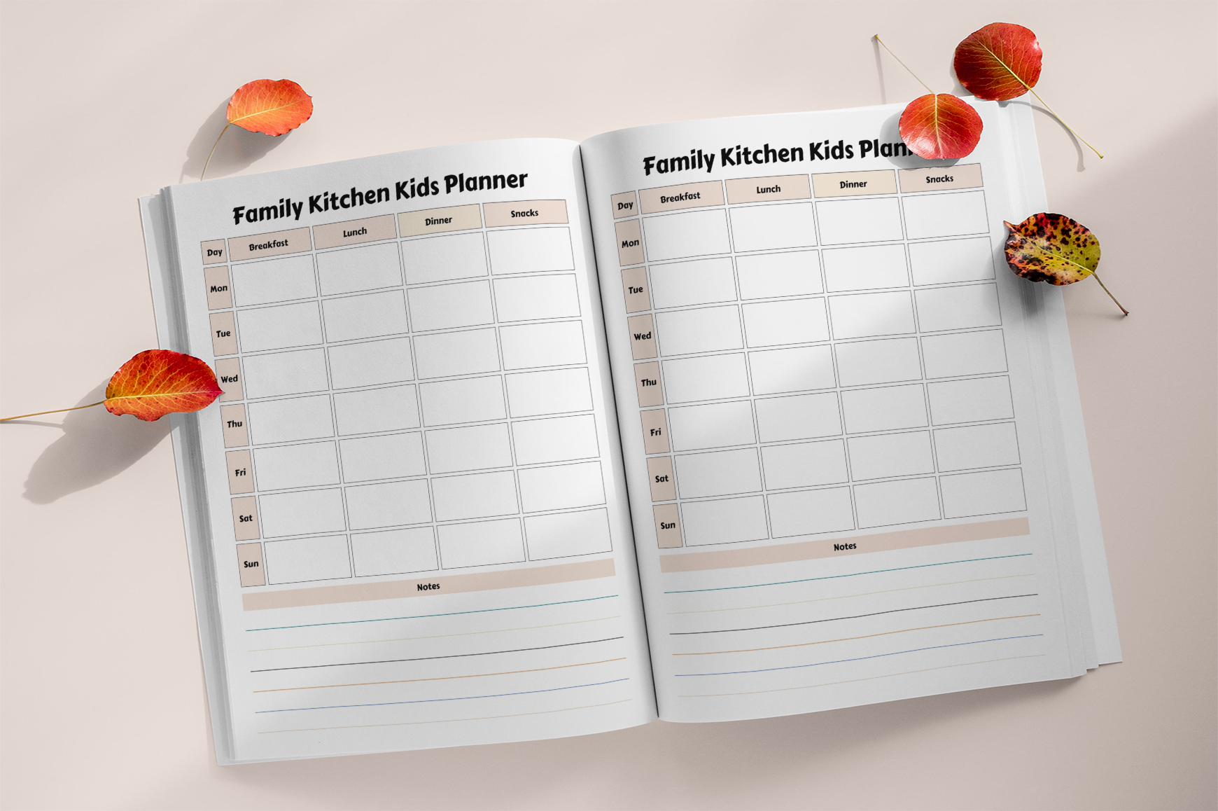 Family Kitchen Kids Planner