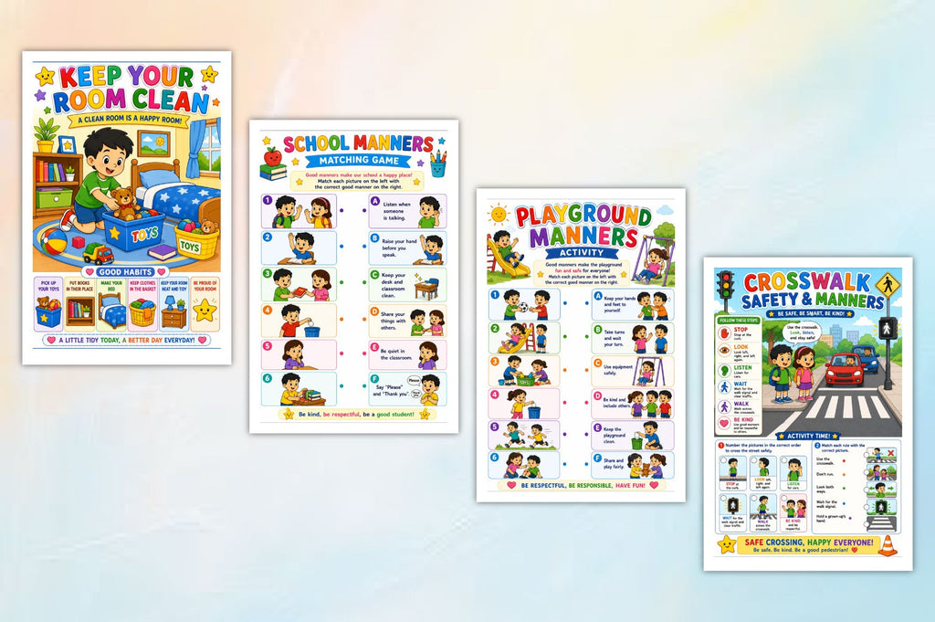 Good Habits Manners Activity For Children Book