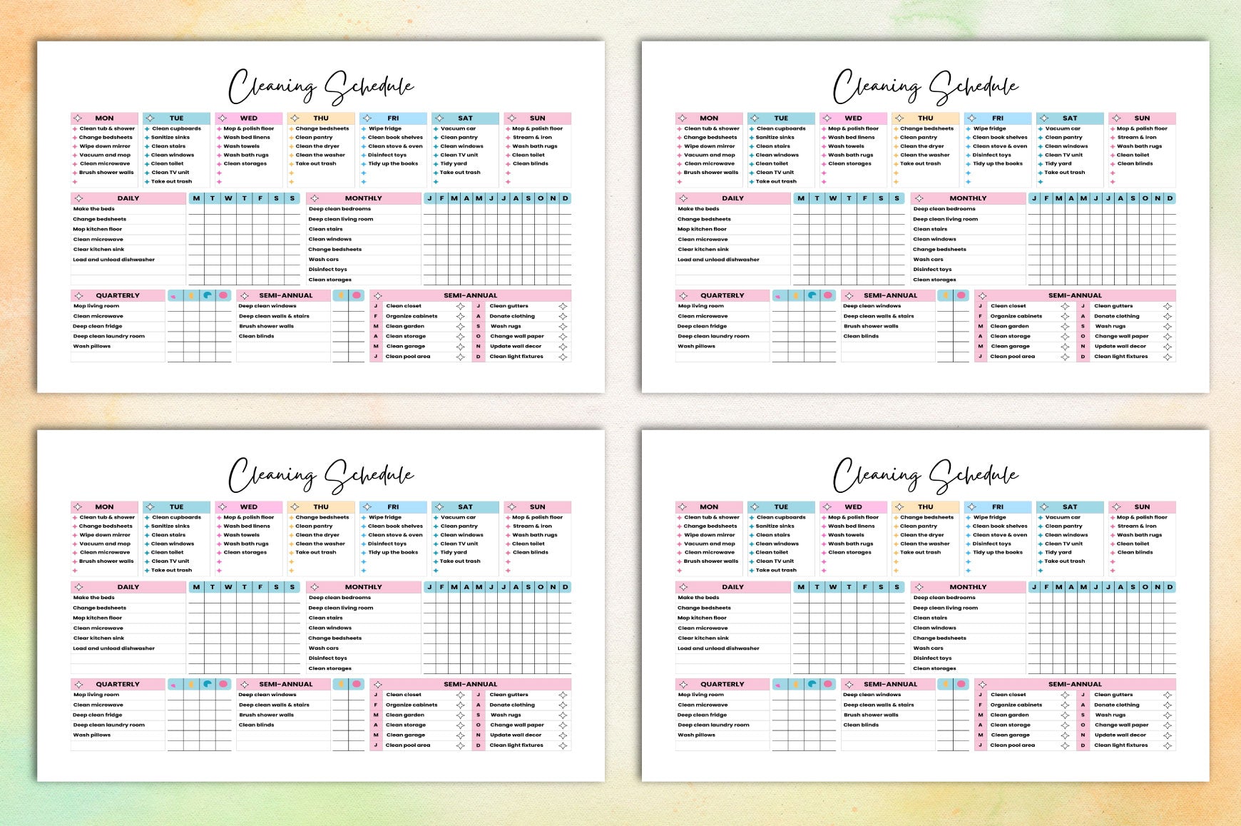 Cleaning Schedule Planner