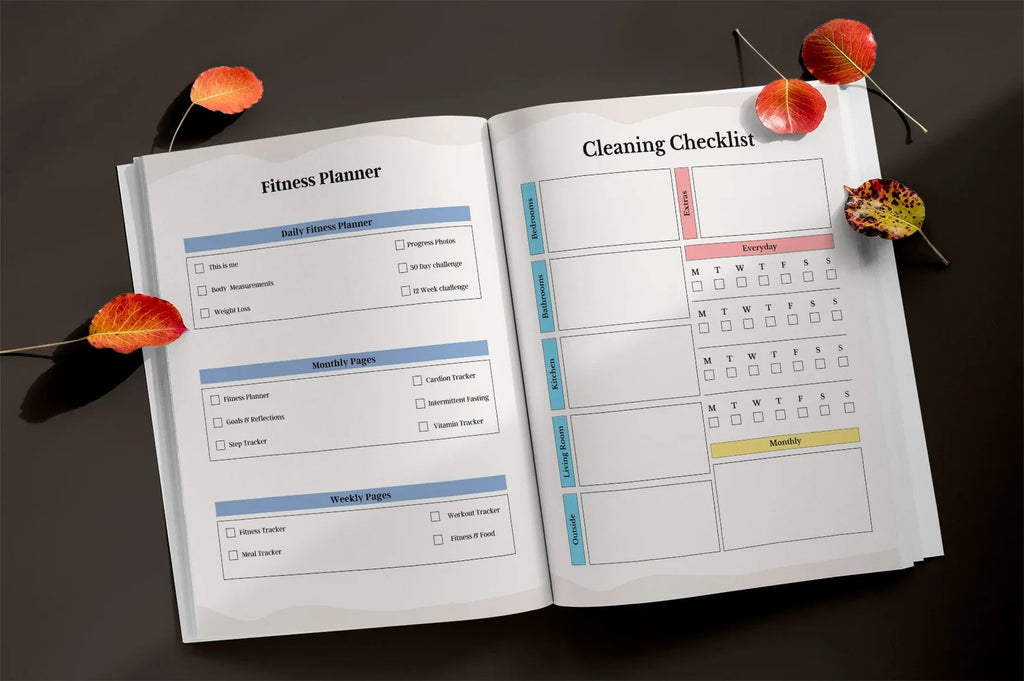 ADHD Planner Bundle organization and goal setting planner pages