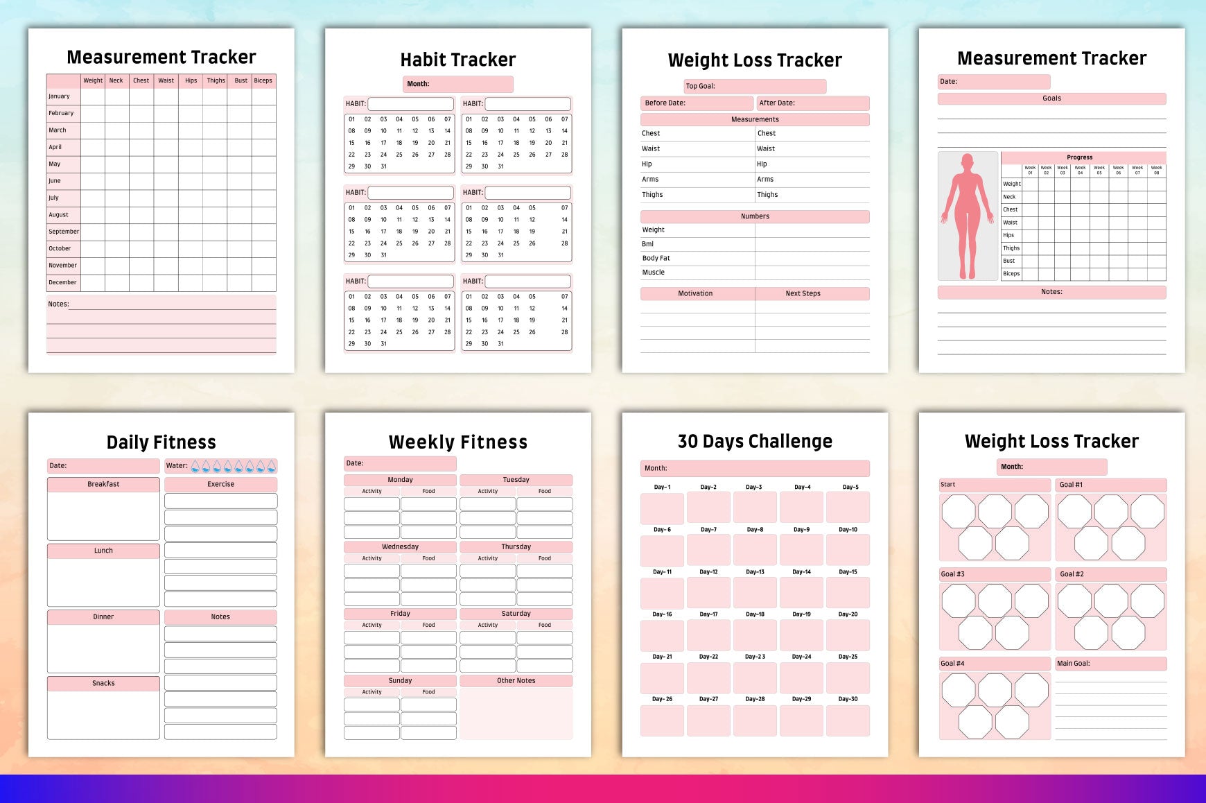Fitness Planner for Effective Workout Tracking
