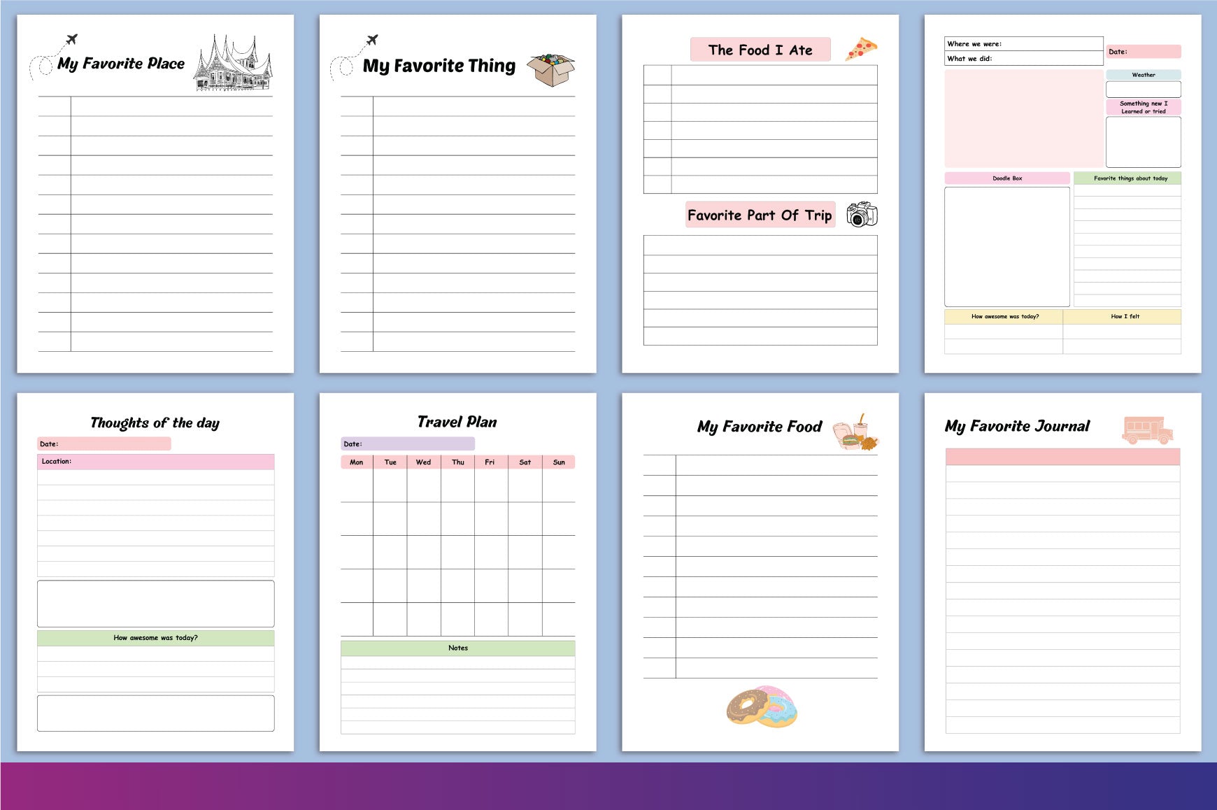 Travel Journal for Kids