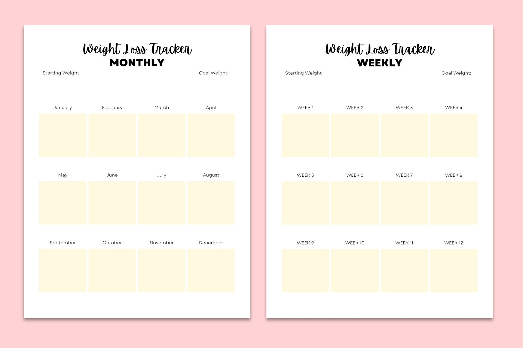 Fitness Weight Loss Planner