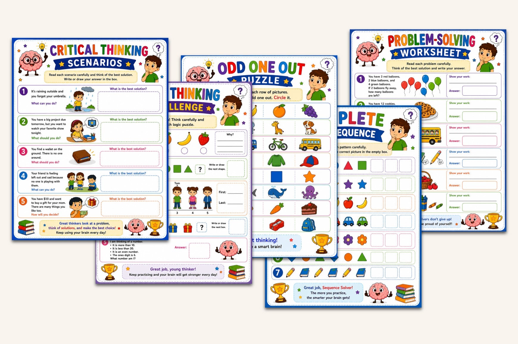 Brain Training For Kids Workbook