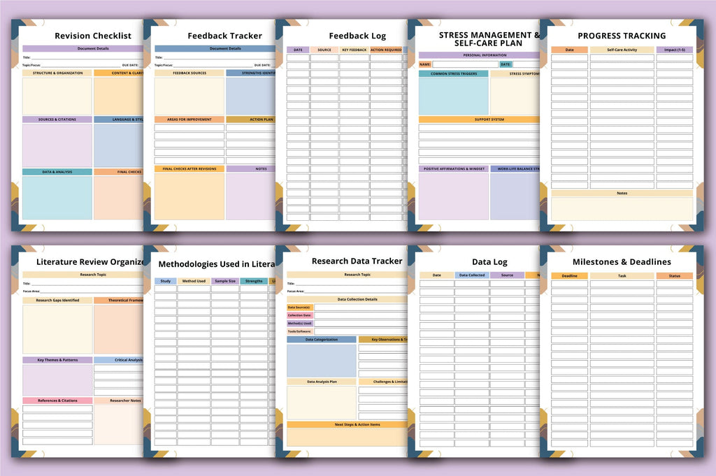 Dissertation Planning Toolkit Planner