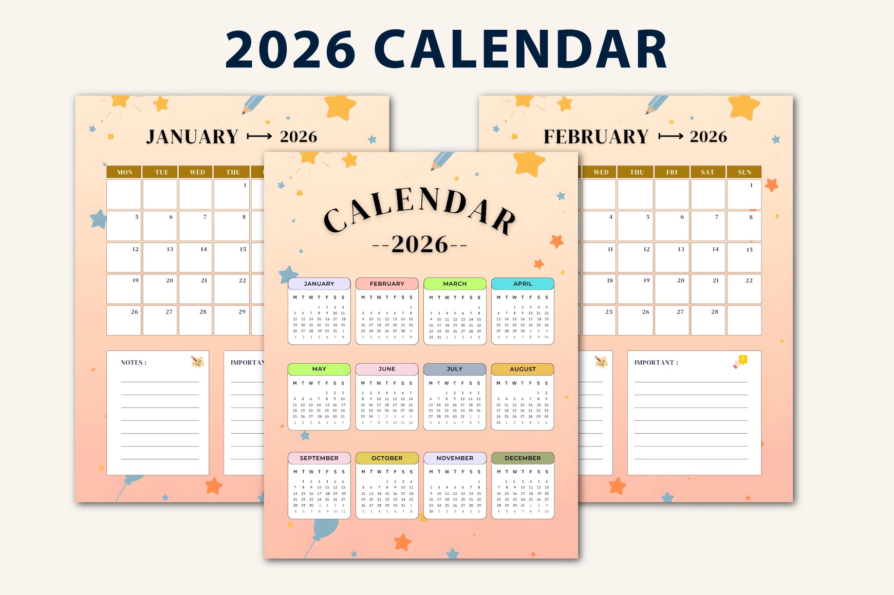Yearly Activities Kids Planner