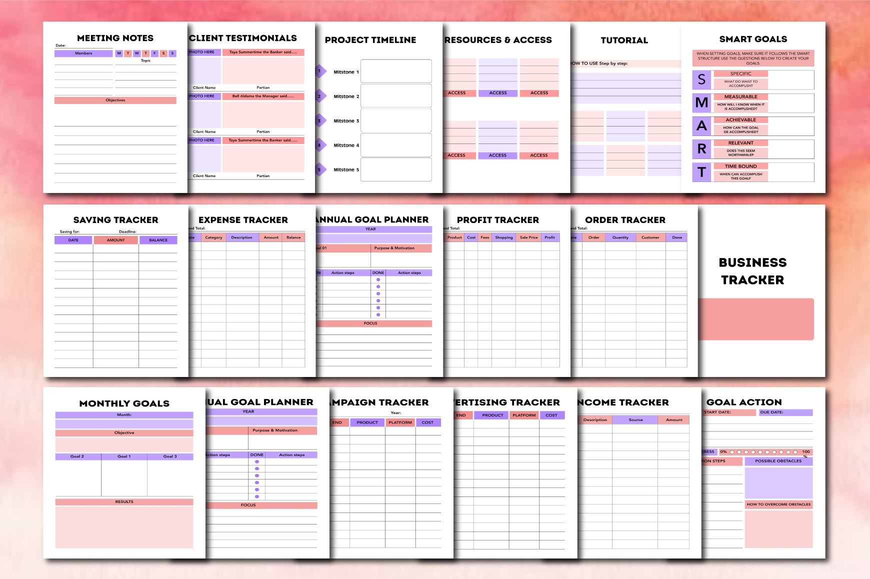 Solopreneur Freelancer Planner