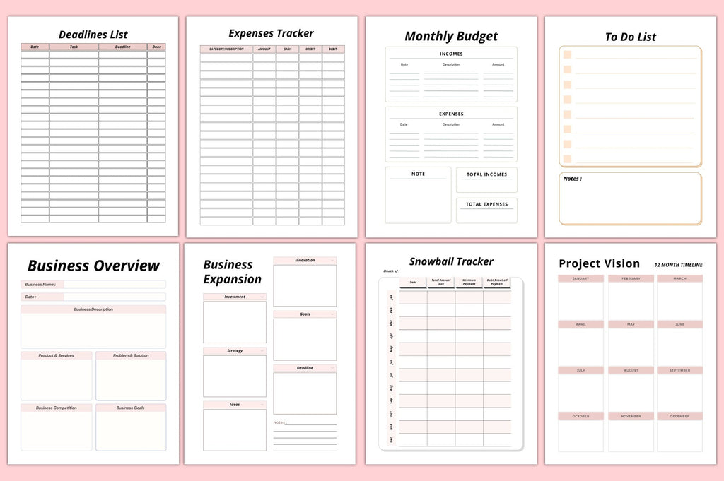Craft Handmade Business Planner