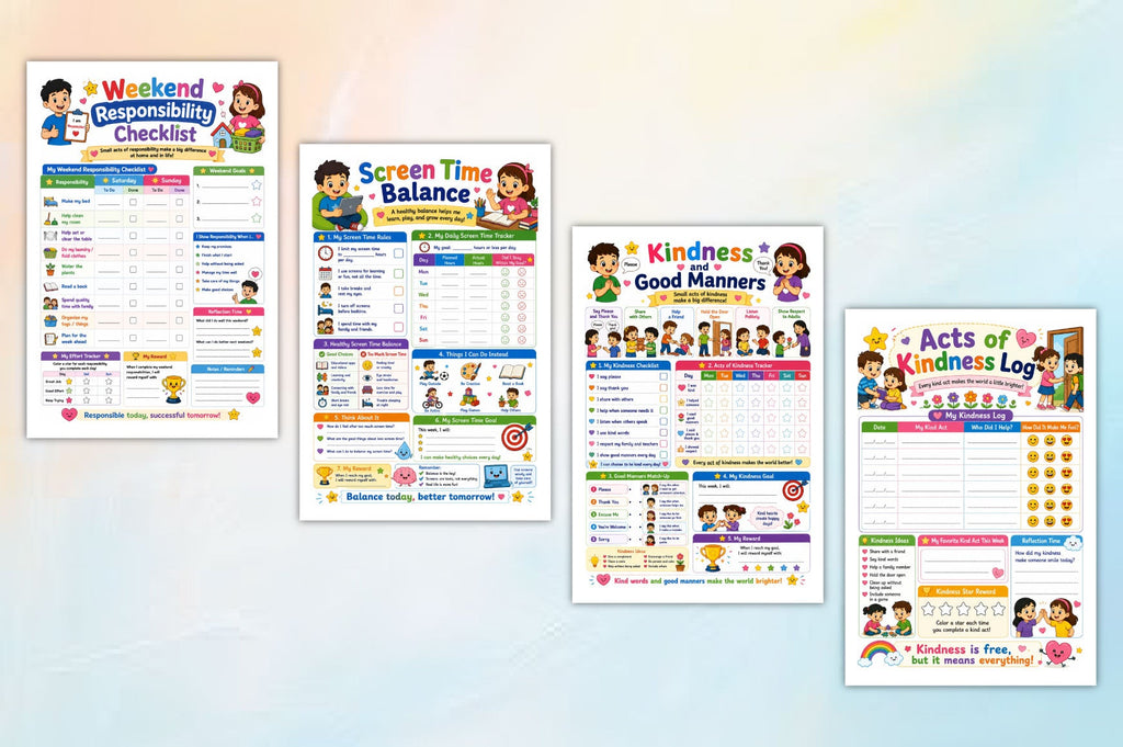 Kids Daily Routine Responsibility Workbook