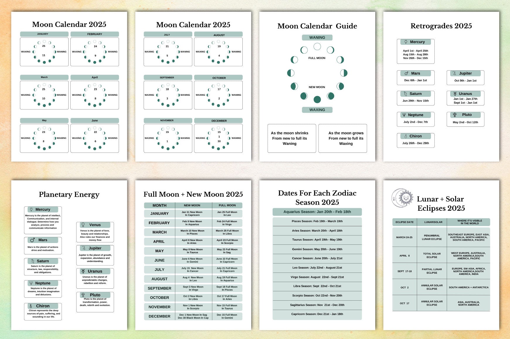 Moon Astrology Planner