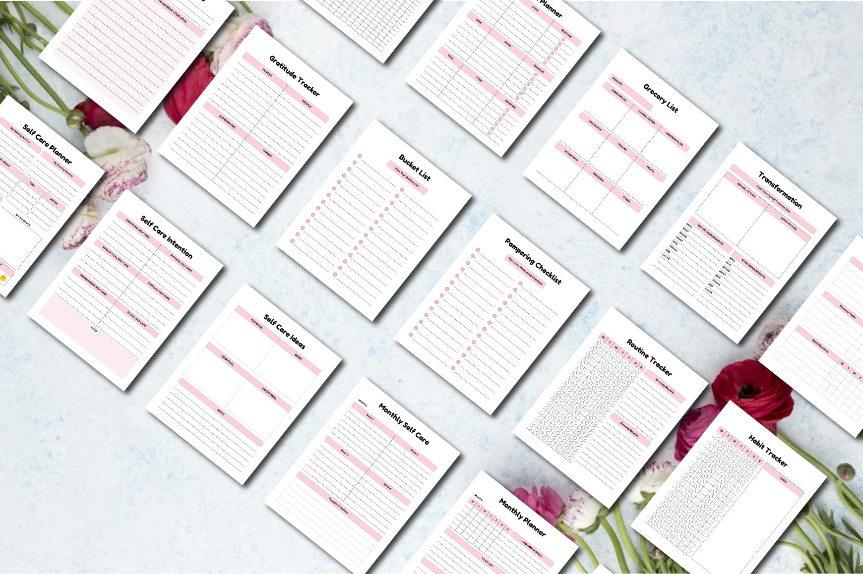 ADHD Self-Care Planner printable self-care routine and reflection pages