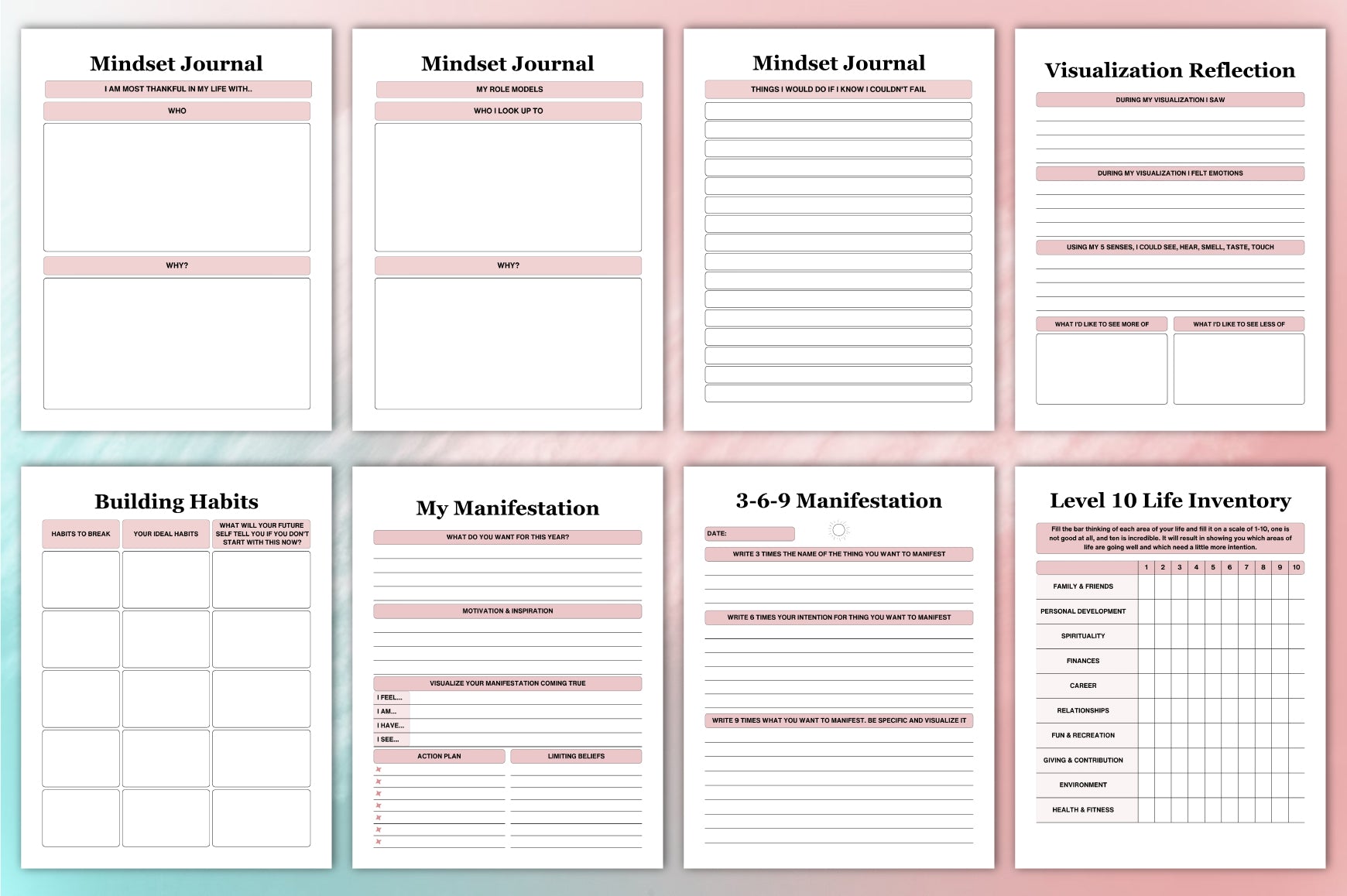 Positive Mindset Planner