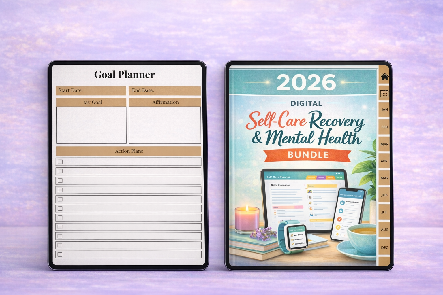 Self-Care Recovery Mental Health Journal