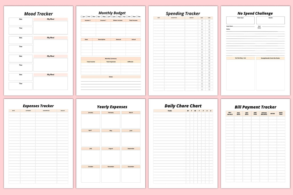 ADHD Productivity Planner with weekly planning and organization pages