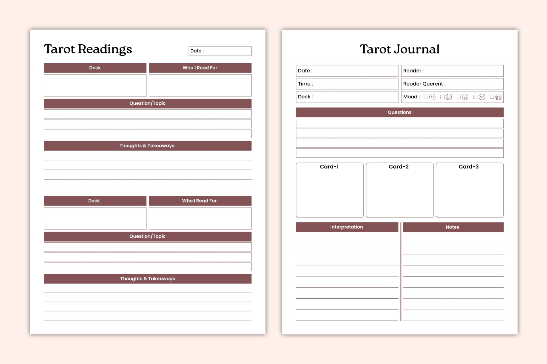 Tarot Insights Reflection Journal