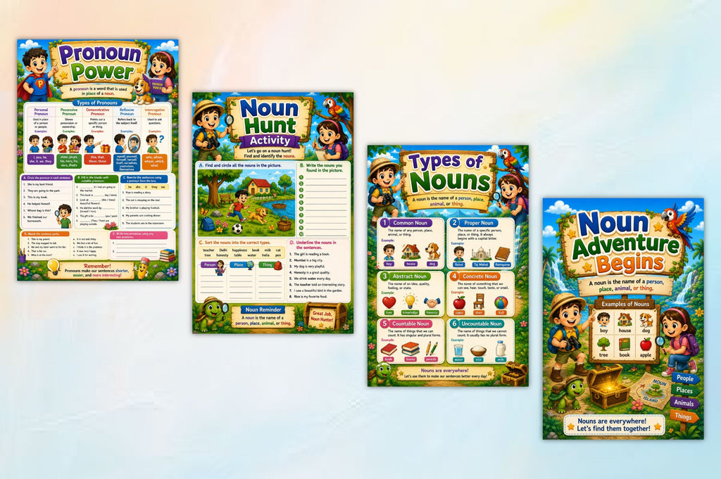 Kids Parts Of Speech Adventure Book