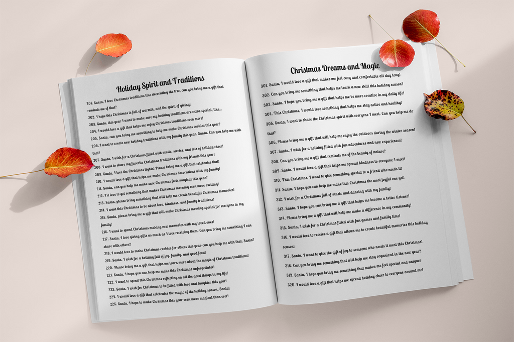 Kids' Letters to Santa Writing Ideas Book