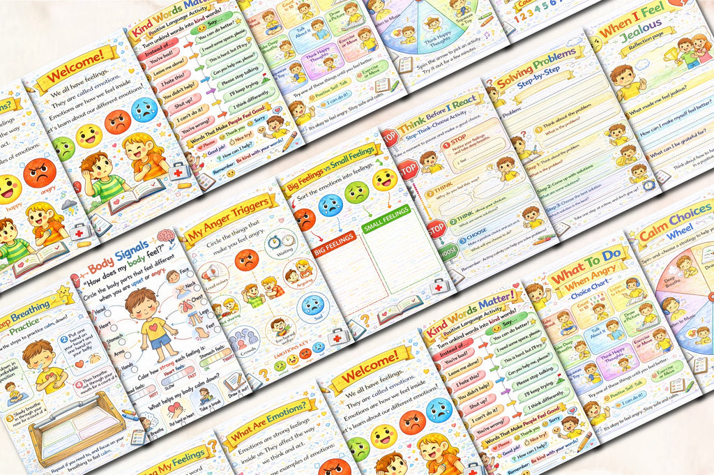 Emotional Control Workbook for Kids