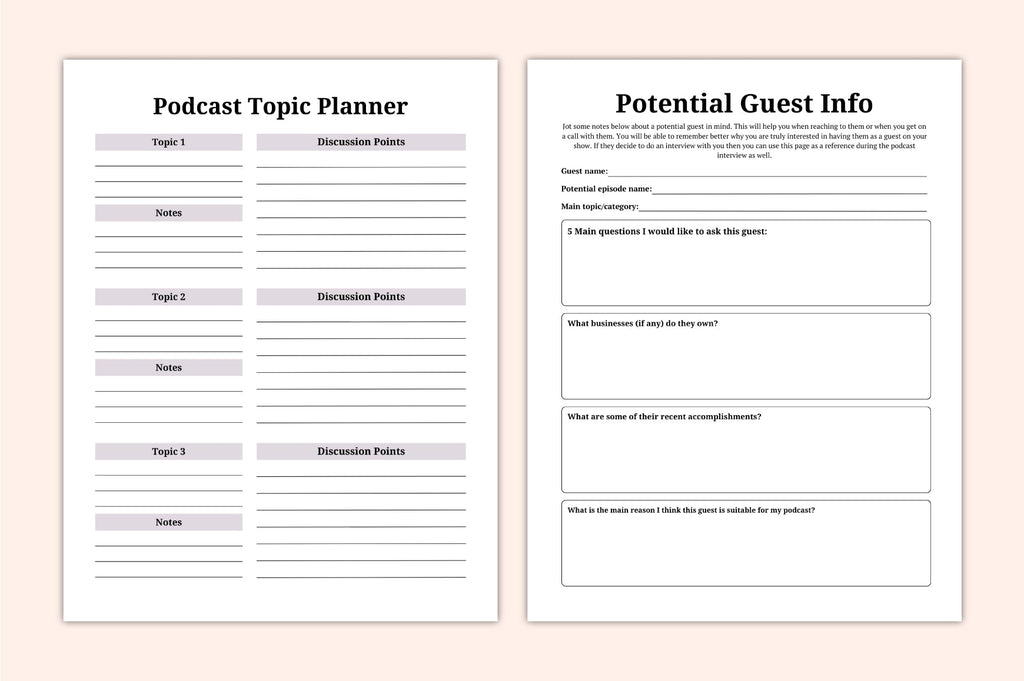 Podcast Creator Planner Guide