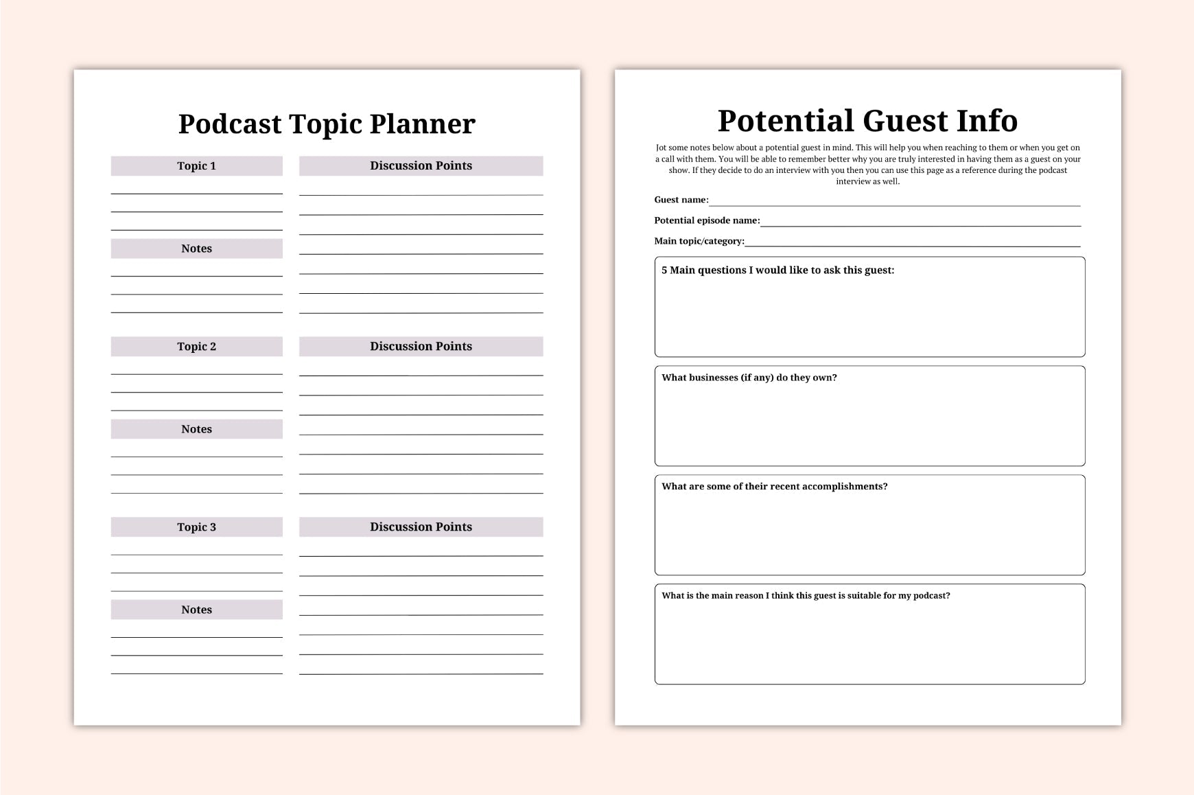 Podcast Creator Planner Guide