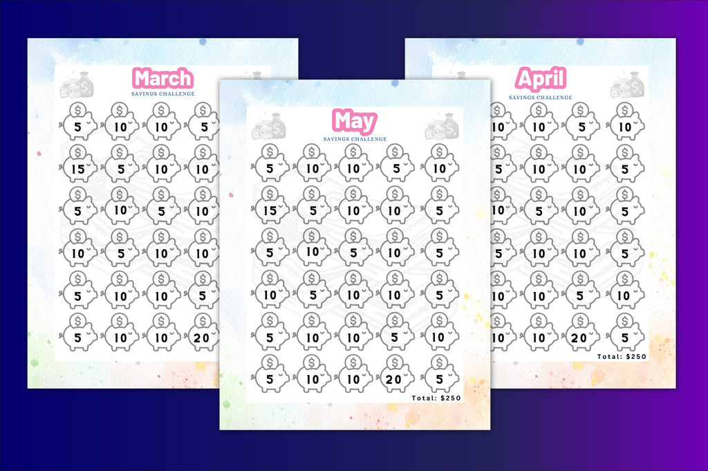 Month Savings Challenge Planner