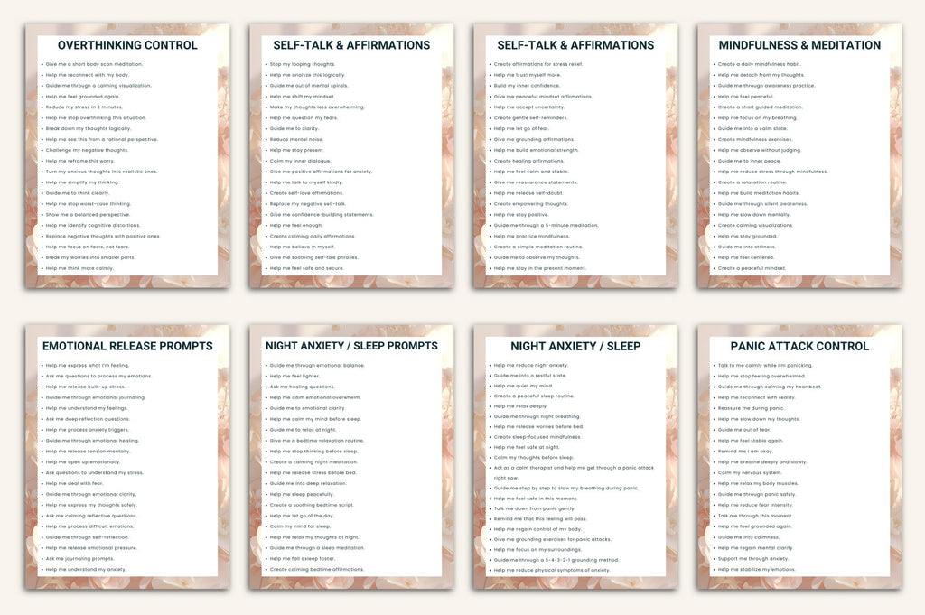 Anxiety Relief Prompts