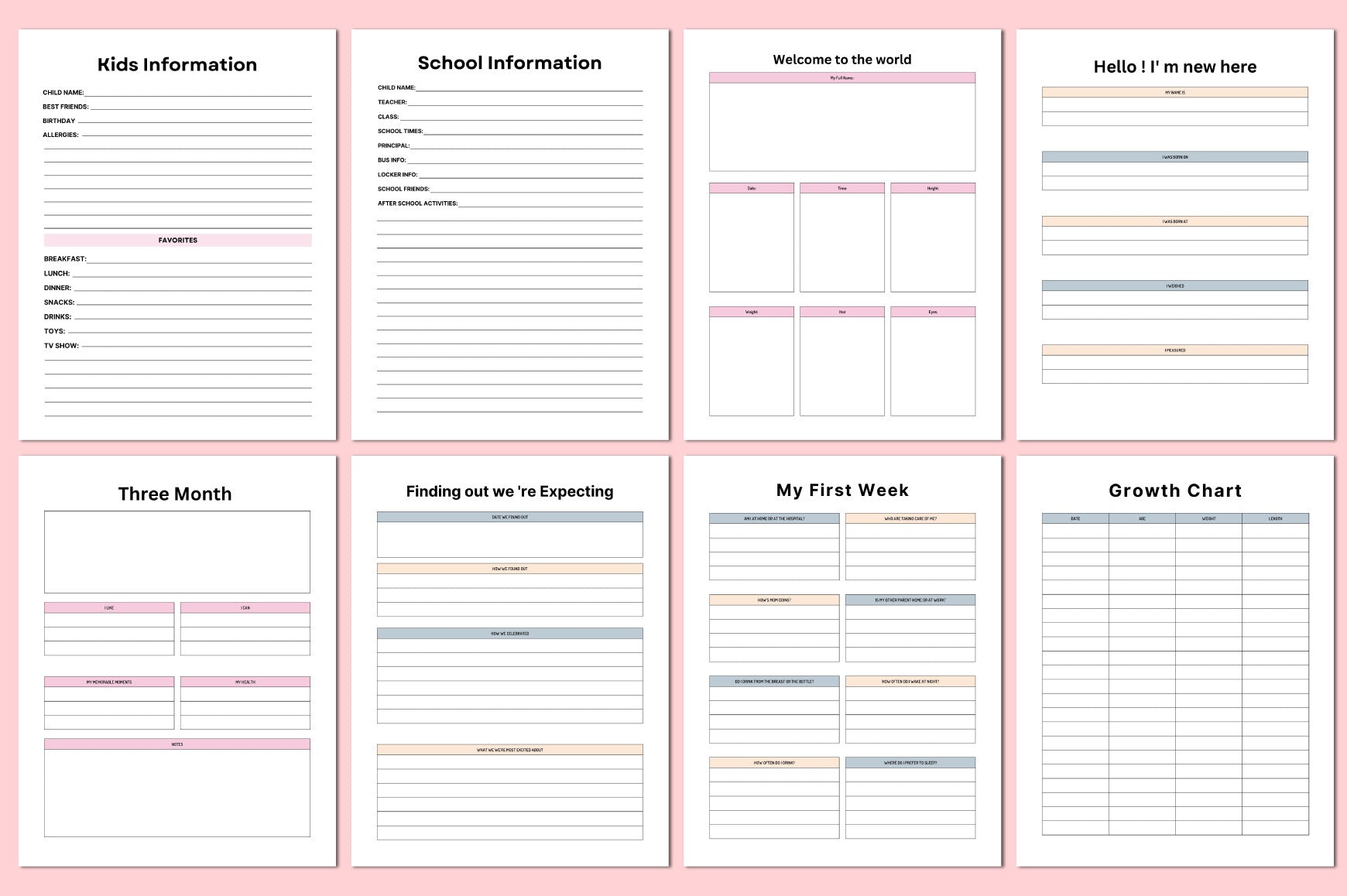 Mom Child Planner