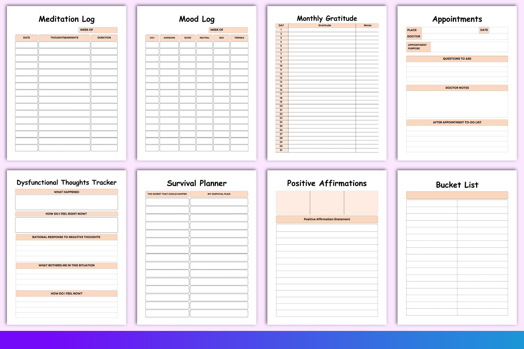 Anxiety Journal for Stress Relief