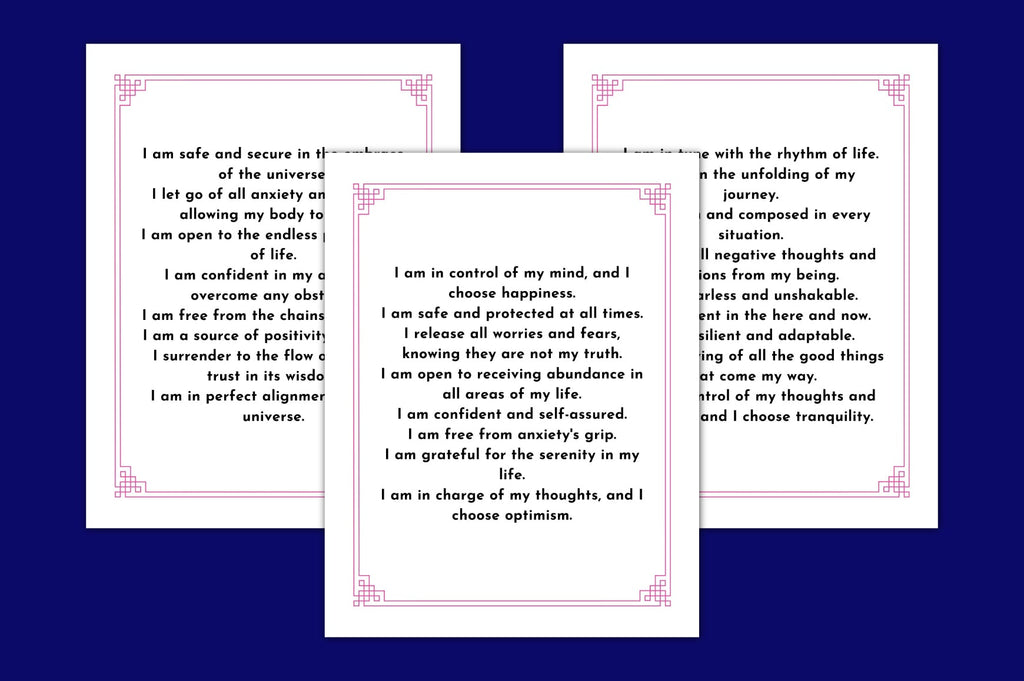 Anxiety Solution Affirmations Planner